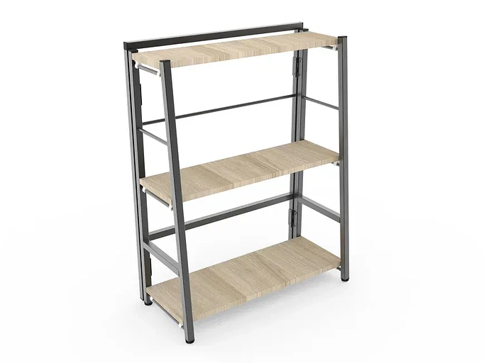 Стеллаж металлический, с полками из ЛДСП 605х290х790 мм фото 1
