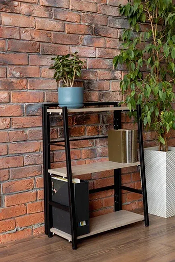 Стеллаж металлический, с полками из ЛДСП 605х290х790 мм фото 3