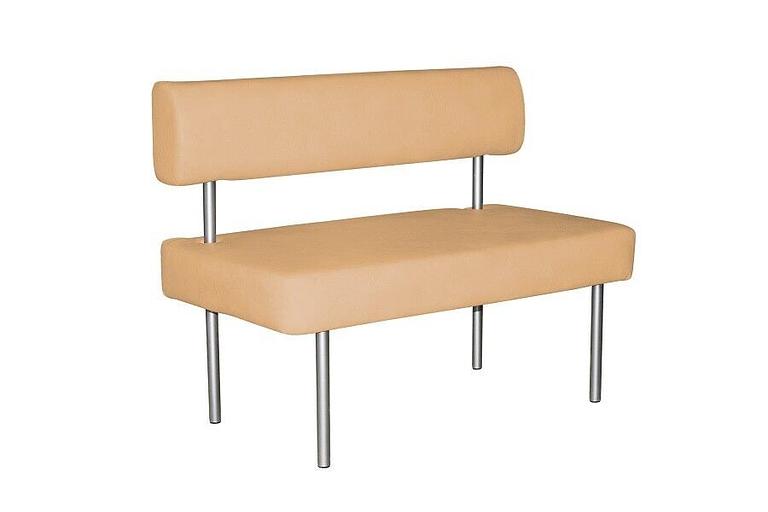 Диван офисный без подлокотников, экокожа, 600х600/1100/1600х850 мм фото 3