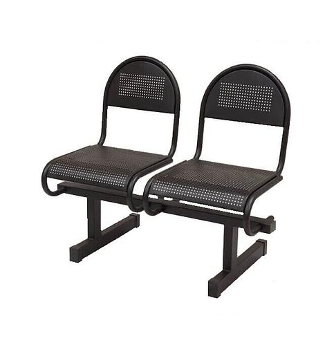 Стулья секционные перфорированные для административных помещений, 2-х местные фото 1