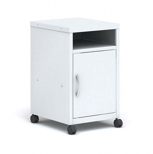 Тумба медицинская металлическая с нишей, 716х423х492 мм, цвет белый фото 1