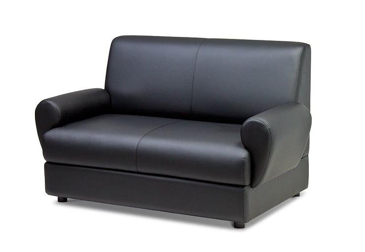 Диван офисный двухместный, кожзам, 1400х810х855 мм фото 1