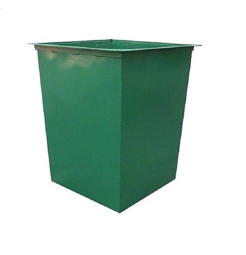 Контейнер металлический ТБО, с крышкой на колесах, 1100х900х700 мм, 1,5 мм, 0,75 м3 фото 1