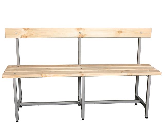 Скамья гардеробная, со спинкой, 395х1500х860 мм фото 1