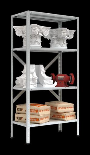 Стеллаж архивный металлический, 1500х700х300 мм, 3 полки (до 150 кг) фото 1