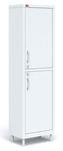 Шкаф металлический медицинский одностворчатый, 1750х600х400 мм, 4 металлические полки фото 1