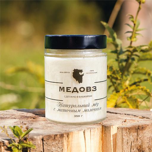 Натуральный Мёд с маточным молочком 350 г фото 1