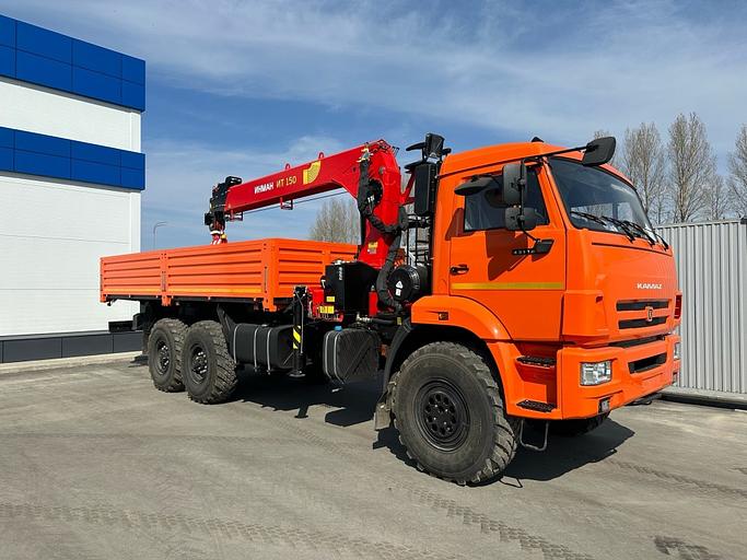 Бортовой камаз 43118 с КМУ INMAN IT-150 фото 1