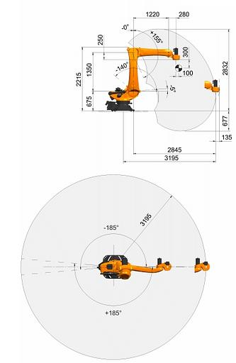 Промышленный робот паллетайзер Kuka KR 120 R3200 PA фото 2
