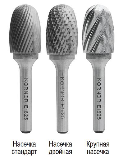 Твердосплавные борфрезы овальные Тип E ОПТ фото 1