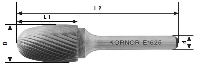 Твердосплавные борфрезы овальные Тип E ОПТ фото 3