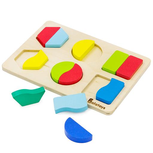 Пазлы "Дроби-фигуры" основание, 12 деталей фото 1