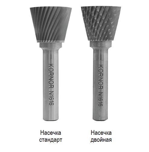 Твердосплавные борфрезы обратный конус Тип N ОПТ фото 1