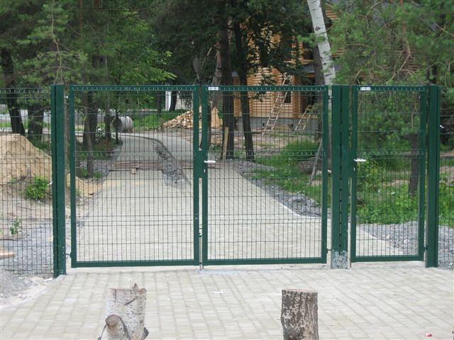 Ворота распашные 1530×4000×4 мм для 3D забора фото 3