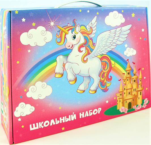 Коробка-раскраска для школьного набора Единорог фото 1