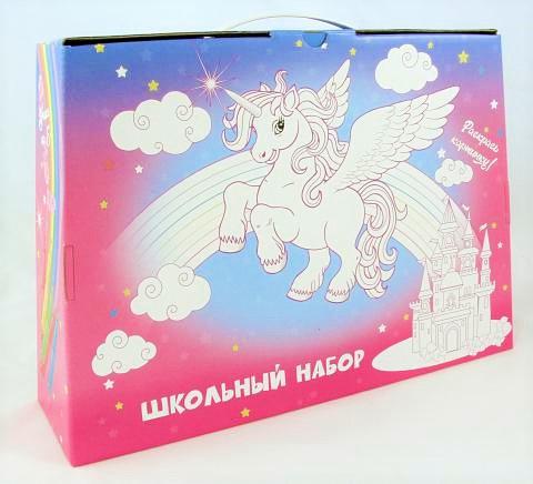 Коробка-раскраска для школьного набора Единорог фото 2