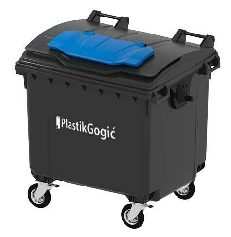 Евроконтейнер Gogic 1100 л c плоской крышкой Lid-in-Lid фото 1