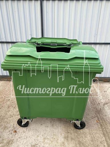 Евроконтейнер Gogic 1100 л c плоской крышкой Lid-in-Lid фото 4