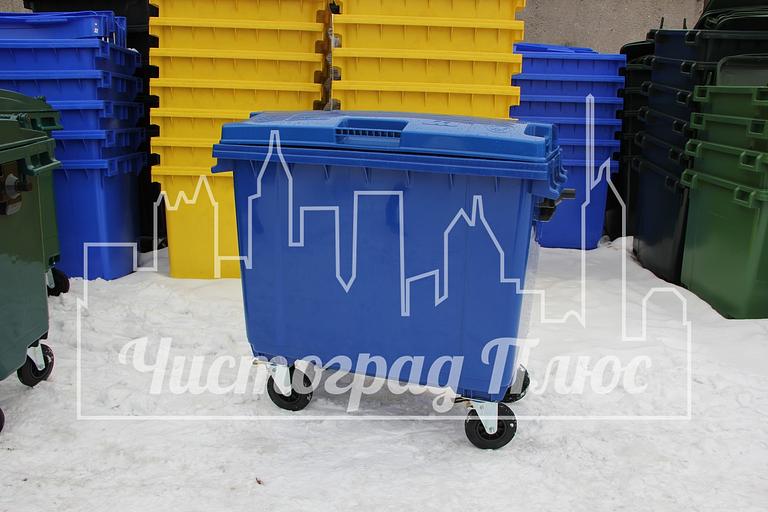 Евроконтейнер Sonmez Hammadde 660 л синий фото 2