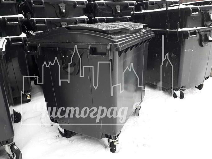 Евроконтейнер Gogic 1100 л серый фото 3