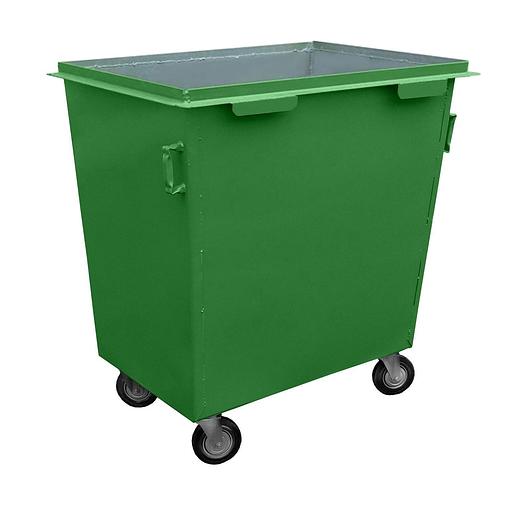 Контейнер металлический 0,8 куб.м на колесах и без крышки фото 1