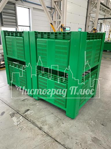 Ящик-поддон пластиковый 1120x1120x770 Apple box фото 10