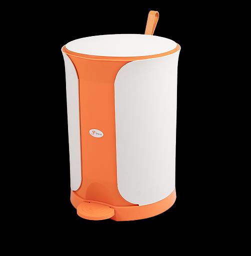Бак пластиковый 18 л Stil с педалью оранжевый фото 1