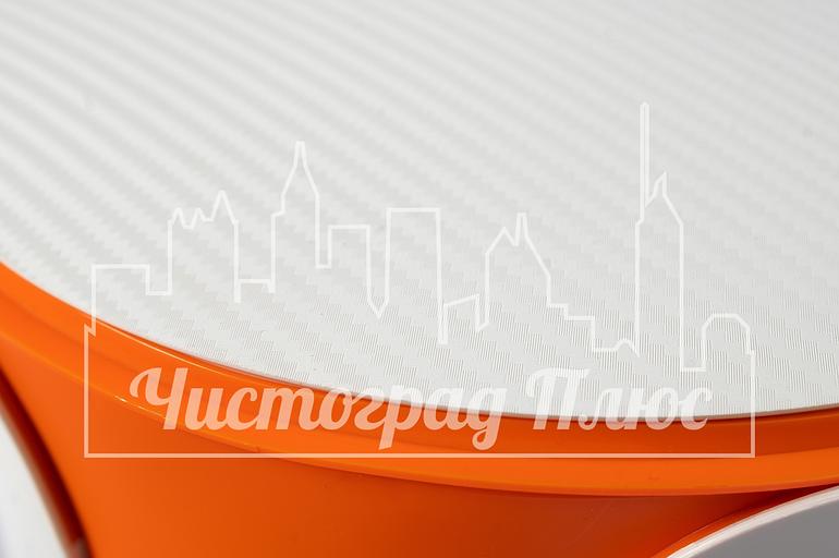 Бак пластиковый 18 л Stil с педалью оранжевый фото 7