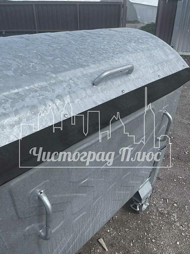 Контейнер оцинкованный 1100 л для твердых отходов фото 2