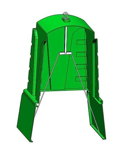 Контейнер-колокол для РСО 1200 л желтый фото 5