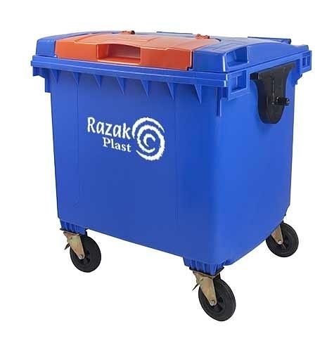 Евроконтейнер Razak 1100 л с плоской крышкой Lid-in-Lid фото 1