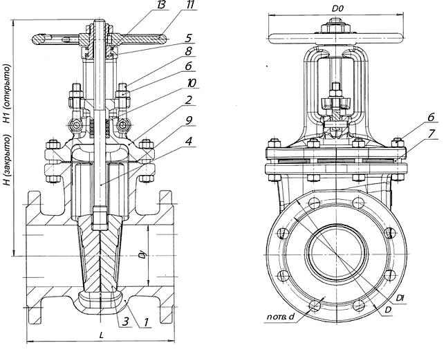 Задвижки клиновые с выдвижным шпинделем фото 2
