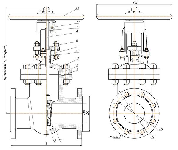 Задвижки стальные литые фото 2