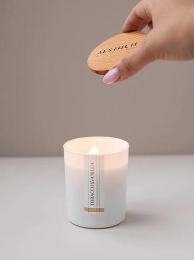 Свеча ароматическая Aesthete home «Tobacco&Vanilla» 250 мл ОПТ фото 2