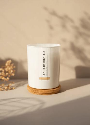 Свеча ароматическая Aesthete home «Leather&Tobacco» 250 мл ОПТ фото 1