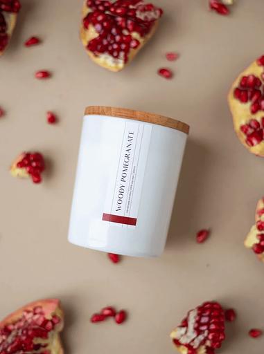 Свеча ароматическая Aesthete home «Woody Pomegranate» 250 мл ОПТ фото 1