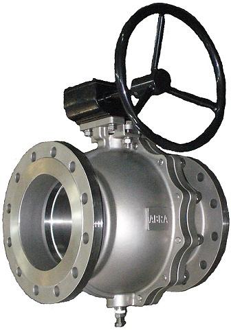 Кран шаровой фланцевый ABRA-BV41-Q41F-DIN-2G-300 Ду300 Ру16 с редуктором фото 1