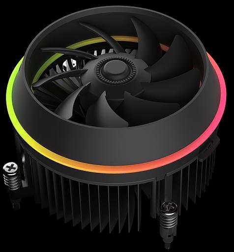 Кулер для процессора darkFlash Shadow, 1х80мм, 800~2500rpm, 4-pin, Al, черный/ARGB, 29дБ, TDP 85Вт, INTEL 1200/115x, AMD не поддерживается (DF-SHADOW) фото 1