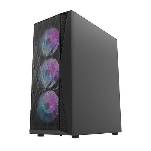 Корпус darkFlash DK352 MESH, Без БП, EATX, чёрный, 4xARGB FAN, 2xUSB3, бок: закалённое стекло (DK352-BK) фото 1