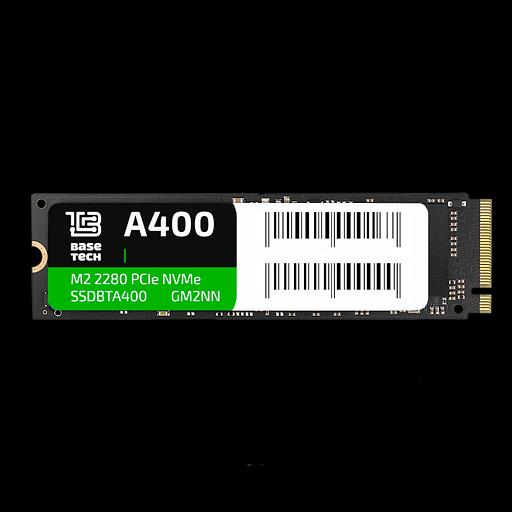 SSD BaseTech A400 512Гб, M.2 2280, NVMe, Bulk, TLC, PCIe3.0, Чтение:2200мб/с, Запись:1100мб/с (SSDBTA400512GM2NN) фото 1
