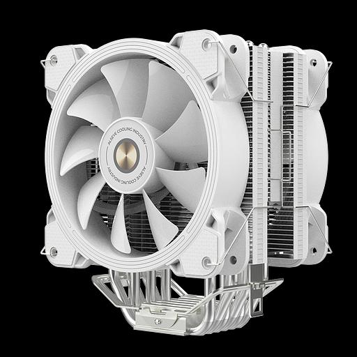 Кулер для процессора Alseye H120D V2.0, 2х120мм, 800~2000rpm, 4-pin, Al+Cu, белый/RGB, 42.5CFM, 35.2дБ, 6-PIPE, TDP 200Вт, INTEL 1700/1200/115x/775/2011, AMD AM5/AM4/AM3(+)/AM2(+)/FM2(+)/FM1, безвинтовое креплнение (H120DV2.0-W) фото 1