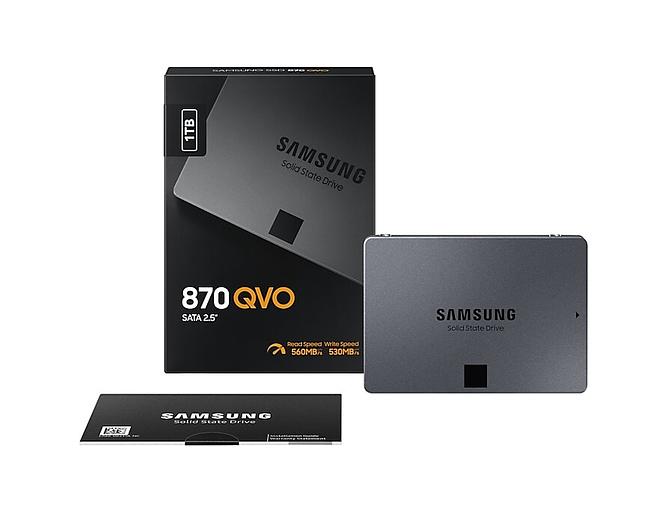 SSD Samsung 870 QVO 1Тб, 2.5", SATA3, Retail, QLC, Чтение:560мб/с, Запись:530мб/с (MZ-77Q1T0BW) фото 3