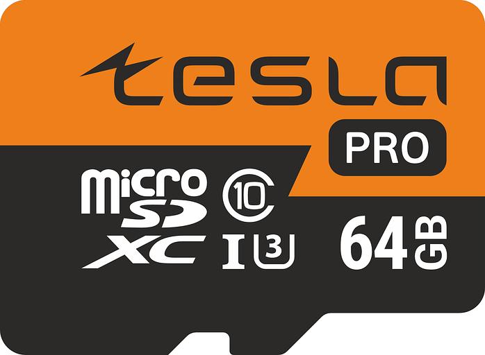 Карта памяти TESLA 64Гб microSDXC, C10/UHS-I U3 (TSLMSD64GU3) фото 1