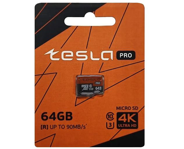 Карта памяти TESLA 64Гб microSDXC, C10/UHS-I U3 (TSLMSD64GU3) фото 2