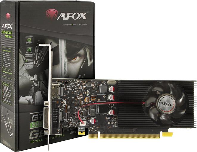 Видеокарта AFOX NVIDIA GeForce GT1030, 2Гб GDDR5, 64 бита, LP, Retail (AF1030-2048D5L7) фото 1