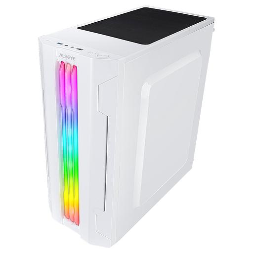 Корпус Alseye Auro 3.0, Без БП, ATX, белый, 2xUSB2, 1xUSB3, бок: закалённое стекло (AS.07.0009) фото 2