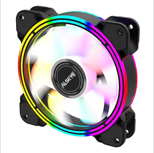 Набор из 3 вентиляторов Alseye HALO 4.0, 120мм, 1300rpm, 6-pin, черный/ARGB, 41.5CFM, 24.8дБ, контроллер (AS.04.02.0030) фото 2