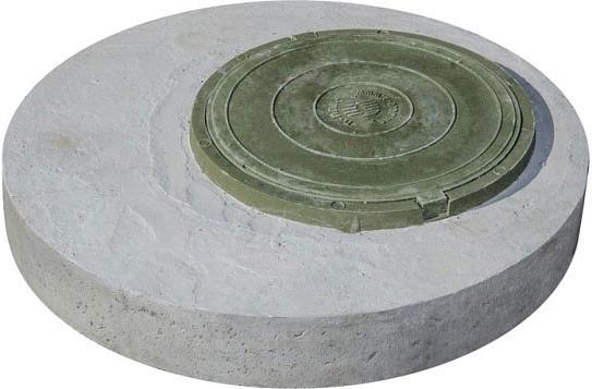 Плиты покрытия колодцев с полимерным люком ОПТ фото 1