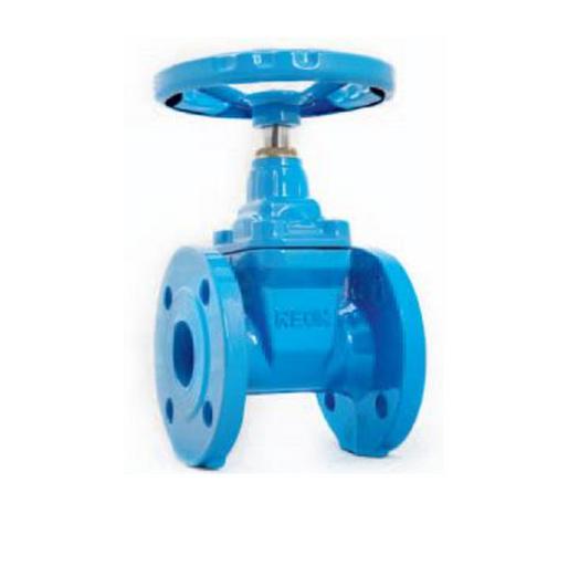 Задвижка чугунная с обрезиненным клином REON RSV04 Ду 200 фото 1