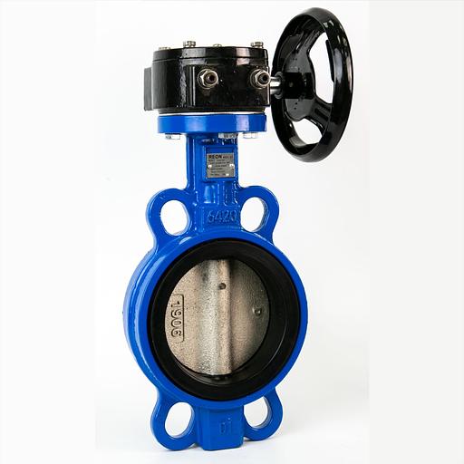 Затвор дисковый поворотный REON RSV40 Ду80 Ру16 с редуктором фото 1